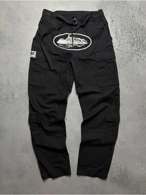 Corteiz Rules The World RTW Guerillaz Cargo Pants W/ Graphic Print & Adjustable